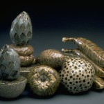 TWO JEWELED PEARS