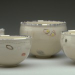 FOUR WHITE BOWLS